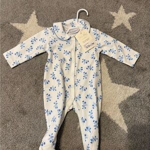 Rachel Riley Teddy Babygro Blue